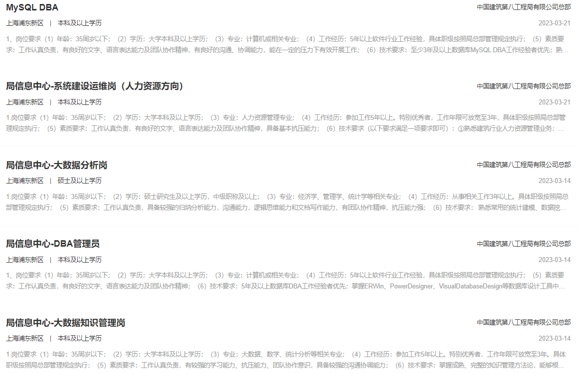 【特大国企社招】——中国建筑第八工程局有限公招聘公告！ 社招若干人才_平地起央企国企招聘信息