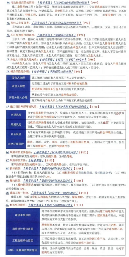 25年二级建造师《管理》考前三页纸，完整版！收藏直接背